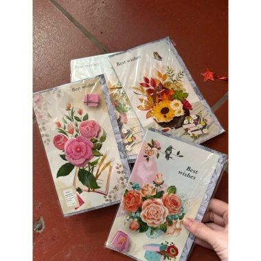 Sỉ 100 thiệp 3D bưu thiếp chúc mừng 20/11 20/10 8/3 quà sinh nhật giảm giá chỉ 90.000 VNĐ