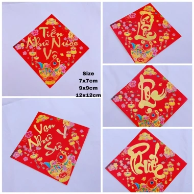 SỈ 100 tờ Decal 7cm keo dán dưa, dừa, bưởi, bánh chưng – Trang trí Tết chỉ 99.500₫