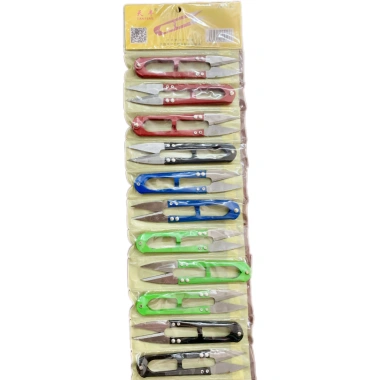 Sỉ 12 cây kéo bấm chỉ cán nhựa đỏ lưỡi đen D-J107 - Giá ưu đãi 145.000đ 7