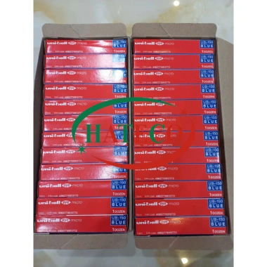 Sỉ 12 hộp Bút ký Uni UB150 xanh nét 0.5 - Bút bi nước, giá rẻ 84.000₫