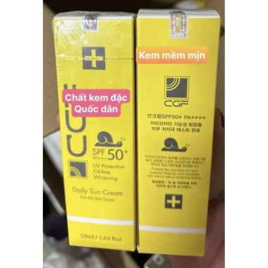 Sỉ 210k Kem chống nắng vật lý CGF Hàn Quốc SPF50+ PA++++ 50ml - Da trắng tự nhiên, kiềm dầu, giảm giá 280k 3