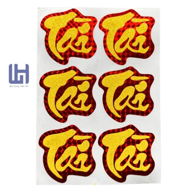 Sỉ 30 tờ Team Decal Chữ Tài Lộc Kim Tuyến Dán Trái Cây Dài Bưởi Bánh Kẹo Ngày Tết - Giá ưu đãi 68.000đ