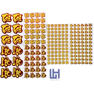 Sỉ 30 tờ Team Decal Chữ Tài Lộc Kim Tuyến Dán Trái Cây Dài Bưởi Bánh Kẹo Ngày Tết - Giá ưu đãi 68.000đ 9 Sỉ 30 tờ Team Decal Chữ Tài Lộc Kim Tuyến Dán Trái Cây Dài Bưởi Bánh Kẹo Ngày Tết - Giá ưu đãi 68.000đ 9
