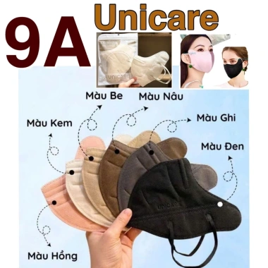 Sỉ 300 tặng 100 Khẩu Trang Unicare 9A 5 lớp lọc, che kín mặt, chống nắng, kháng khuẩn
