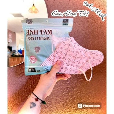 Sỉ 300+100 khẩu trang 9A ANH TÂM 5 lớp chống nắng UV, che kín mặt, 50‑85kg 4