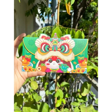 Sỉ 50 Hình Đầu Lân Lì Xì Kiểu Ngang Bao Thư dày Tết Ất Tỵ 2.025 Giá chỉ 91.000đ 10