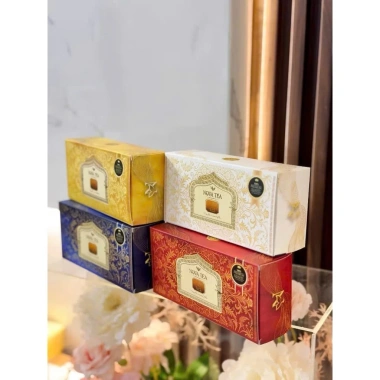 Sỉ 50 vỏ kẹo hũ vàng, hộp đựng trà bánh kẹo decor giỏ quà - chỉ 90.000đ