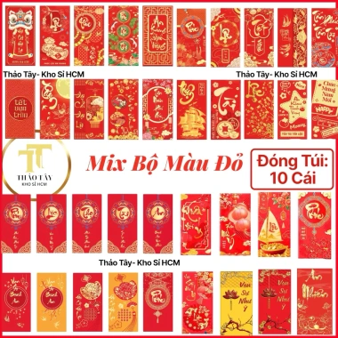 Sỉ 500 Bao Lì Xì Tết Bính Ngọ 2.026 Cao Cấp 15x8cm - Giá ưu đãi 159.500 VND