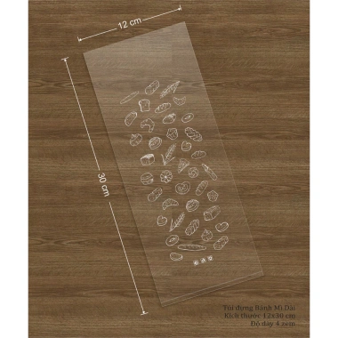Sỉ 5kg Túi Bánh Mì Dài 12x30cm Gold Pack VN - Giá chỉ 89.000đ bảo quản tươi ngon