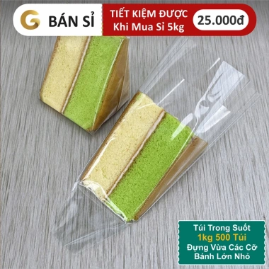 Sỉ 5kg Túi Đựng Bánh Bông Lan Tam Giác Trơn Đa Size - Gold Pack VN Giá 144k