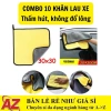 Sỉ Combo 10 Khăn Lau Đa Năng 30x30cm Nano Fiber 2 Mặt Vàng Xám - Giá 31.000₫