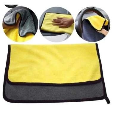 Sỉ Combo 10 Khăn Lau Đa Năng 30x30cm Nano Fiber 2 Mặt Vàng Xám - Giá 31.000₫
