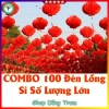 Sỉ COMBO 100 Đèn lồng tổ ong đỏ nilong chống nước - Treo trang trí Tết 111.720₫