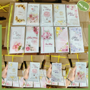 Sỉ Combo 100c Thiệp Chúc Mừng + Phong Bì Đa Dụng 14/2 8/3 20/10 20/11 Giá 63,100 VND