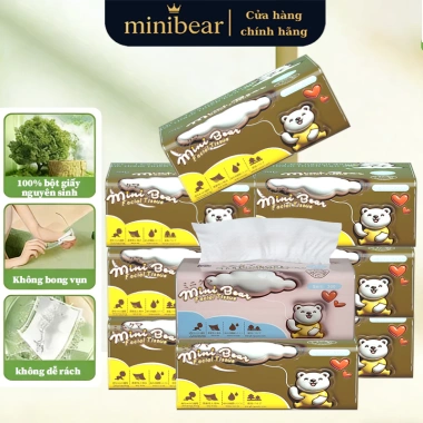 Sỉ Khăn Giấy MiniBear Cao Cấp 80 Gói - Dùng cho Gia Đình & Nhà Hàng, Giá 430.000đ