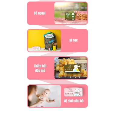 Sỉ Khăn Giấy MiniBear Cao Cấp 80 Gói - Dùng cho Gia Đình & Nhà Hàng, Giá 430.000đ