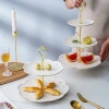 Sỉ Khay sứ trắng 3 tầng đựng bánh kẹo, hoa quả, pancake - Giá ưu đãi 300.000đ 2