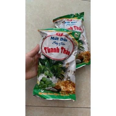 (sỉ) Mứt dừa sấy giòn Thanh Thảo 240g - Bến Tre không chất bảo quản, ăn vặt 5