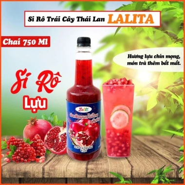 Si Rô Trái Cây Lalita 750ml - Pha chế Thái Lan, trà, cocktail, soda chỉ 65.000₫