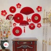 Sỉ Set 10/20 Quạt Giấy Đỏ Tết 2.026 - Dễ Treo, Gọn Gàng, Trang Trí Nhà Cửa, Phòng Cưới, Giá 150.000 VND 7