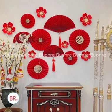 Sỉ Set 10/20 Quạt Giấy Đỏ Tết 2.026 - Dễ Treo, Gọn Gàng, Trang Trí Nhà Cửa, Phòng Cưới, Giá 150.000 VND 7 Sỉ Set 10/20 Quạt Giấy Đỏ Tết 2.026 - Dễ Treo, Gọn Gàng, Trang Trí Nhà Cửa, Phòng Cưới, Giá 150.000 VND 7