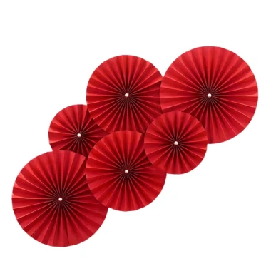 Sỉ Set 10/20 Quạt Giấy Đỏ Tết 2.026 - Dễ Treo, Gọn Gàng, Trang Trí Nhà Cửa, Phòng Cưới, Giá 150.000 VND