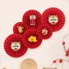Sỉ Set 10/20 Quạt Giấy Đỏ Tết 2.026 - Dễ Treo, Gọn Gàng, Trang Trí Nhà Cửa, Phòng Cưới, Giá 150.000 VND 10