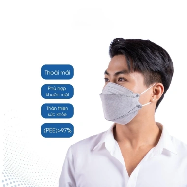 Sỉ thùng 300 khẩu trang KF94 4 lớp kháng khuẩn dày dặn, chống UV - Giá ưu đãi 98.600₫ tặng 10c