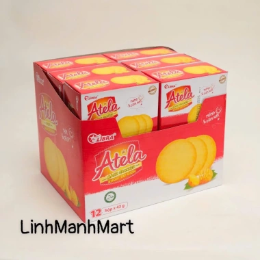 Sỉ Thùng Bánh 6 Lốc x 72 Hộp Atela Cracker Lễ 43g Vàng Xanh Đỏ 286.999 VND 5