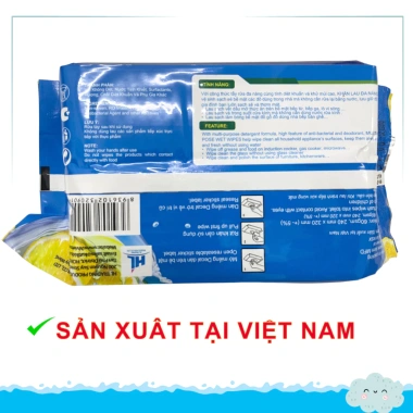 SỈ THÙNG Khăn lau đa năng HỎA TỐC 24 gói 50 miếng hương chanh, khử mùi, diệt khuẩn, an toàn da 210.000đ