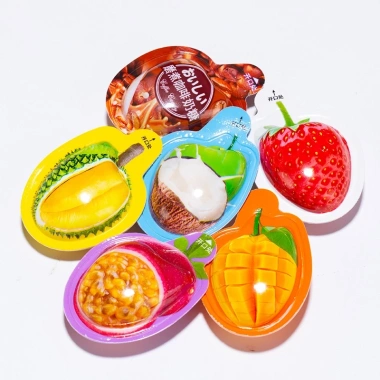 Siêu nghiền Combo 500g Kẹo dẻo 3D Trái Cây - Sầu Riêng, Durian, Dâu Tây, Dừa, Soài - Món ăn vặt ngon, Giá chỉ 27.500đ