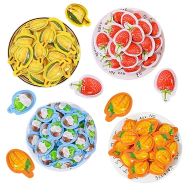 Siêu nghiền Combo 500g Kẹo dẻo 3D Trái Cây - Sầu Riêng, Durian, Dâu Tây, Dừa, Soài - Món ăn vặt ngon, Giá chỉ 27.500đ 4