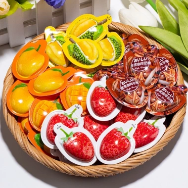 Siêu nghiền Combo 500g Kẹo dẻo 3D Trái Cây - Sầu Riêng, Durian, Dâu Tây, Dừa, Soài - Món ăn vặt ngon, Giá chỉ 27.500đ 6