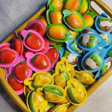 Siêu nghiền Combo 500g Kẹo dẻo 3D Trái Cây - Sầu Riêng, Durian, Dâu Tây, Dừa, Soài - Món ăn vặt ngon, Giá chỉ 27.500đ 10