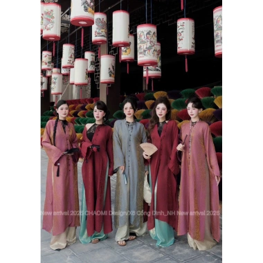 Siêu phẩm set áo mặc tết 3 chiếc sang chảnh kèm áo yếm - Giá ưu đãi 680.000₫