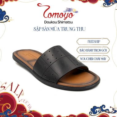 SIÊU SALE 3.3 - Dép Da Bò Nam Cao Cấp Tomoyo Quai Ngang TMD80.001 Giá 600k SIÊU SALE 3.3 - Dép Da Bò Nam Cao Cấp Tomoyo Quai Ngang TMD80.001 Giá 600k