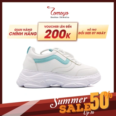SIÊU SALE 3.3 Giày Tomoyo Sneaker Nữ Đế Cao 7cm Da Microfiber Rất Nhẹ - Chỉ 495k 2 SIÊU SALE 3.3 Giày Tomoyo Sneaker Nữ Đế Cao 7cm Da Microfiber Rất Nhẹ - Chỉ 495k 2