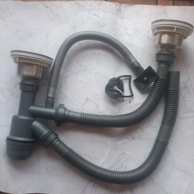 Siêu Sale Xả Kho Bộ Xi Phông Chậu Rửa Bát 2 Hố Cân 110mm - Xi Phông Đôi Chống Mùi Hôi Giá 60.000