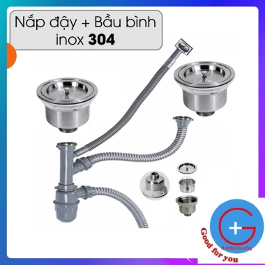 Siêu Sale Xả Kho Bộ Xi Phông Chậu Rửa Bát 2 Hố Cân 110mm - Xi Phông Đôi Chống Mùi Hôi Giá 60.000 5