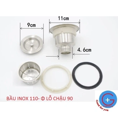 Siêu Sale Xả Kho Bộ Xi Phông Chậu Rửa Bát 2 Hố Cân 110mm - Xi Phông Đôi Chống Mùi Hôi Giá 60.000 6