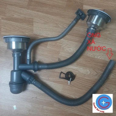 Siêu Sale Xả Kho Bộ Xi Phông Chậu Rửa Bát 2 Hố Cân 110mm - Xi Phông Đôi Chống Mùi Hôi Giá 60.000 8