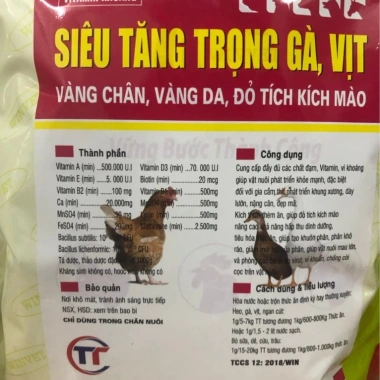 SIÊU TĂNG TRỌNG GÀ VỊT 1kg – Tăng cân nhanh, dày lườn, đẹp mã, chỉ 107,010₫ 7