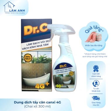 Siêu tẩy cặn canxi Dr.C - Sạch bồn sứ, vòi inox, kính, gạch men, lavabo chỉ 160k