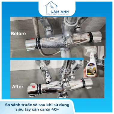 Siêu tẩy cặn canxi Dr.C - Sạch bồn sứ, vòi inox, kính, gạch men, lavabo chỉ 160k