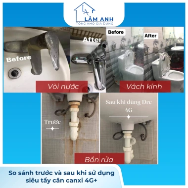 Siêu tẩy cặn canxi Dr.C - Sạch bồn sứ, vòi inox, kính, gạch men, lavabo chỉ 160k