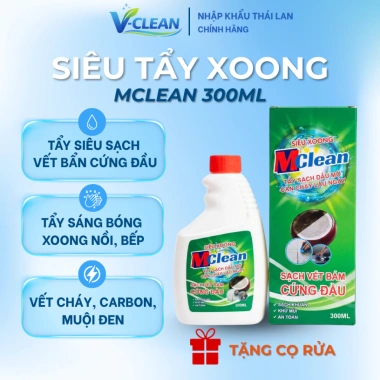 Siêu Tẩy Cặn Canxi MClean 300ml – Cho nhà tắm, vách kính, gạch men, chỉ 52.000