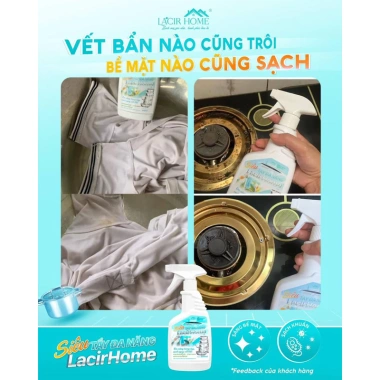 SIÊU TẨY ĐA NĂNG LACIR HOME - Giải pháp làm sạch nhanh, giá chỉ 89.000đ