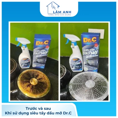 Siêu tẩy dầu mỡ đa năng Dr.C 500ml - Giảm còn 120k, tẩy sạch lưới lọc máy hút mùi, bếp ga, bếp từ, tường bếp 2