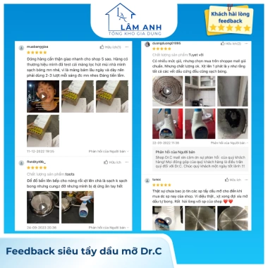 Siêu tẩy dầu mỡ đa năng Dr.C 500ml - Giảm còn 120k, tẩy sạch lưới lọc máy hút mùi, bếp ga, bếp từ, tường bếp 6