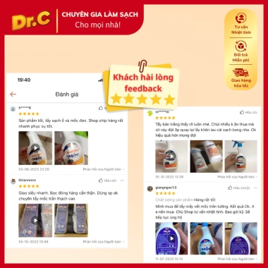 Siêu tẩy mốc Dr.C 300ml - Không bào mòn, dùng cho áo quần, sàn, tường, giày - 50.000đ 5